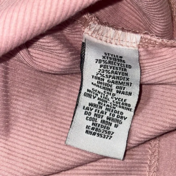 Sanctuary Cap Sleeve Ribbed Crossover T-Shirt In Misty Rose Pink Size XXS/XS - Picture 10 of 11